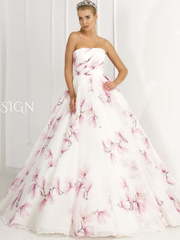 Свадебное платье Floris/April. Силуэт Пышное, А-силуэт. Цвет Белый / Молочный, оттенки Розового, Лавандовый / Фиолетовый. Вид 1