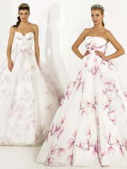 Свадебное платье Floris/April. Силуэт Пышное, А-силуэт. Цвет Белый / Молочный, оттенки Розового, Лавандовый / Фиолетовый. Вид 2