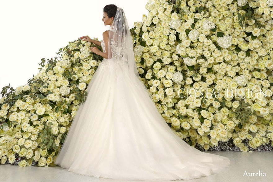 Свадебное платье Aurelia. Силуэт Пышное, А-силуэт. Цвет Белый / Молочный. Вид 2