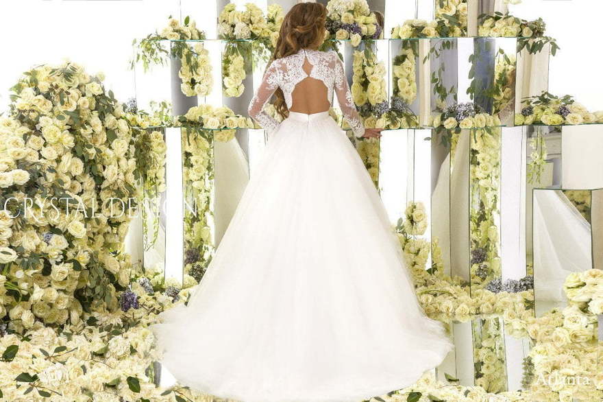 Свадебное платье Antlanta. Силуэт Пышное, А-силуэт. Цвет Белый / Молочный. Вид 2