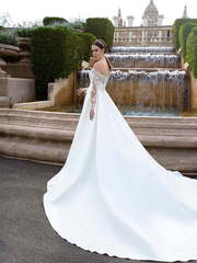 Свадебное платье Diamond. Силуэт А-силуэт, Прямое. Цвет Белый / Молочный. Вид 2