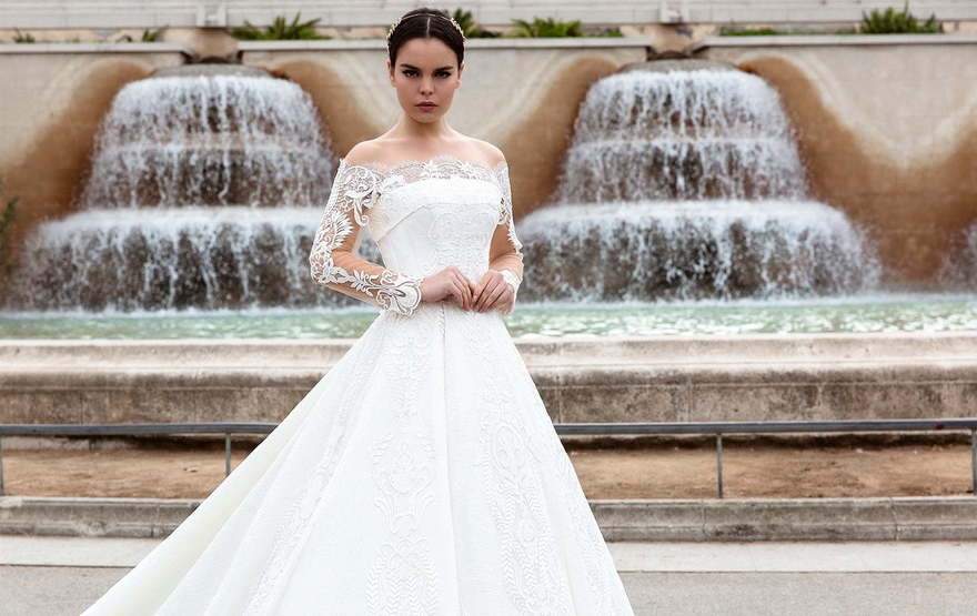 Свадебное платье Avalon. Силуэт А-силуэт. Цвет Белый / Молочный. Вид 3