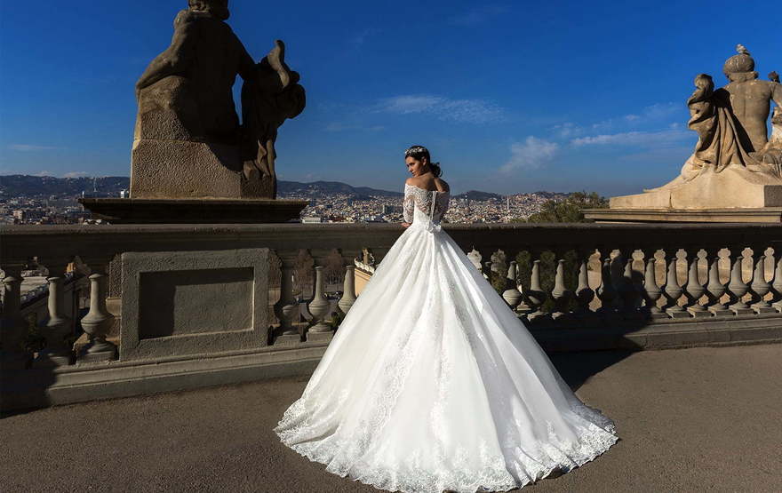 Свадебное платье Shelbi. Силуэт Пышное, А-силуэт. Цвет Белый / Молочный. Вид 2