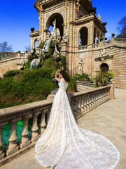 Свадебное платье Sidney. Силуэт А-силуэт, Рыбка. Цвет Белый / Молочный, Айвори / Капучино. Вид 2