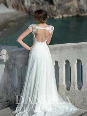 Свадебное платье Adela. Силуэт А-силуэт. Цвет Белый / Молочный. Вид 2