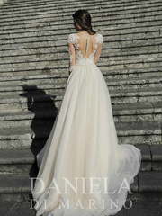 Свадебное платье Abril. Силуэт А-силуэт. Цвет Белый / Молочный, Айвори / Капучино. Вид 2