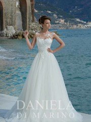 Свадебное платье Agora. Силуэт А-силуэт. Цвет Белый / Молочный. Вид 1