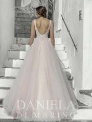 Свадебное платье Alexia. Силуэт Пышное, А-силуэт. Цвет Айвори / Капучино, оттенки Розового. Вид 2