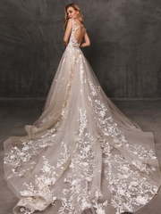 Свадебное платье Hizer. Силуэт А-силуэт, Рыбка. Цвет Айвори / Капучино. Вид 2