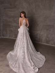 Свадебное платье Barbara. Силуэт А-силуэт. Цвет Белый / Молочный, Айвори / Капучино. Вид 2