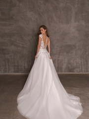 Свадебное платье Sandra. Силуэт А-силуэт. Цвет Белый / Молочный. Вид 2
