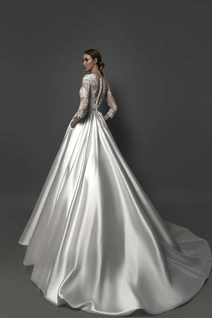 Свадебное платье Anetta. Силуэт А-силуэт. Цвет Белый / Молочный. Вид 2