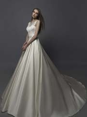 Свадебное платье Erika. Силуэт А-силуэт. Цвет Белый / Молочный, Айвори / Капучино. Вид 1