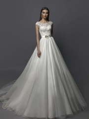 Свадебное платье Felicia. Силуэт Пышное, А-силуэт. Цвет Белый / Молочный. Вид 1