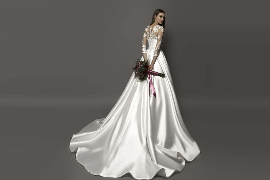 Свадебное платье Nikka. Силуэт А-силуэт. Цвет Белый / Молочный. Вид 2