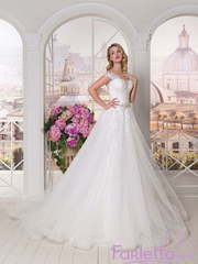 Свадебное платье Андорра. Силуэт А-силуэт, Рыбка. Цвет Белый / Молочный. Вид 1