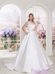 Свадебное платье Венесуэла. Силуэт А-силуэт. Цвет Белый / Молочный. Вид 1