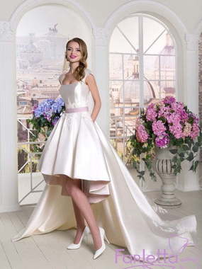 Свадебное платье Нью-Йорк. Силуэт А-силуэт. Цвет Белый / Молочный. Вид 2