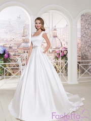 Свадебное платье Монако. Силуэт А-силуэт. Цвет Белый / Молочный. Вид 1