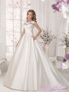 Свадебное платье Анис. Силуэт А-силуэт. Цвет Белый / Молочный. Вид 1