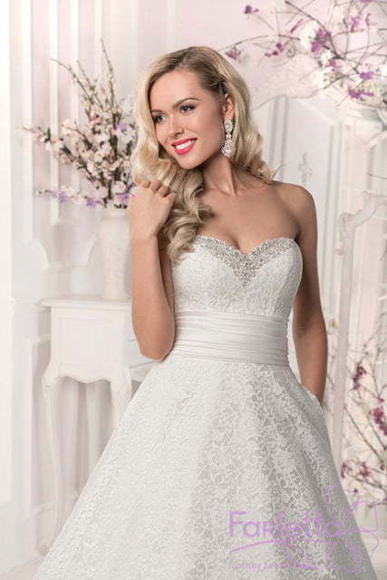 Свадебное платье Жасмин. Силуэт А-силуэт. Цвет Белый / Молочный. Вид 2