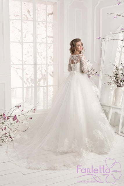 Свадебное платье Камелия. Силуэт А-силуэт. Цвет Белый / Молочный. Вид 2