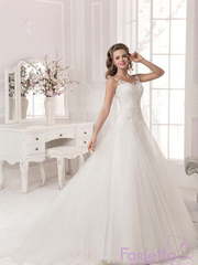 Свадебное платье Розалия. Силуэт А-силуэт. Цвет Белый / Молочный. Вид 1