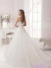 Свадебное платье Розалия. Силуэт А-силуэт. Цвет Белый / Молочный. Вид 2