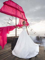 Свадебное платье Pallada. Силуэт Пышное, А-силуэт. Цвет Белый / Молочный. Вид 1