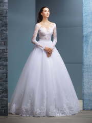 Свадебное платье Polaris. Силуэт Пышное, А-силуэт. Цвет Белый / Молочный. Вид 1