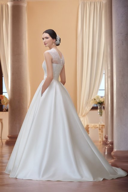 Свадебное платье Alma. Силуэт Пышное, А-силуэт. Цвет Белый / Молочный. Вид 3