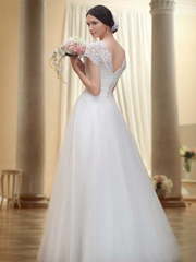 Свадебное платье Elena. Силуэт Пышное, А-силуэт. Цвет Белый / Молочный. Вид 2