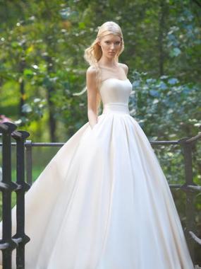 Свадебное платье Erbe. Силуэт Пышное, А-силуэт. Цвет Белый / Молочный. Вид 1