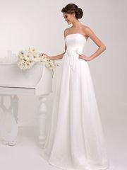 Свадебное платье Павлет. Силуэт А-силуэт. Цвет Белый / Молочный. Вид 1