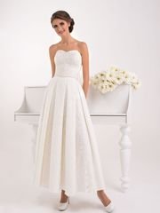 Свадебное платье Паскаль. Силуэт А-силуэт. Цвет Белый / Молочный. Вид 1