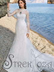 Свадебное платье Абелла. Силуэт А-силуэт, Рыбка. Цвет Белый / Молочный. Вид 1