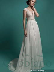 Свадебное платье Баркли. Силуэт А-силуэт, Прямое. Цвет Белый / Молочный. Вид 1