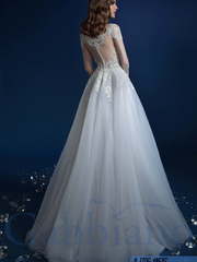 Свадебное платье Анейс. Силуэт А-силуэт. Цвет Белый / Молочный. Вид 2