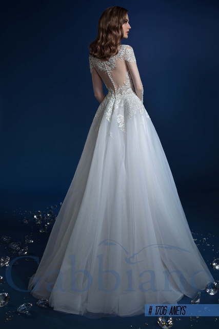 Свадебное платье Анейс. Силуэт А-силуэт. Цвет Белый / Молочный. Вид 2