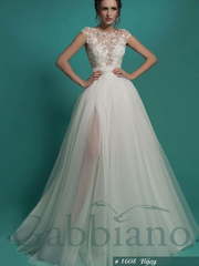 Свадебное платье Биджой. Силуэт А-силуэт. Цвет Белый / Молочный. Вид 1