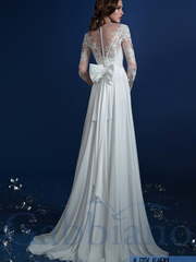 Свадебное платье Альхена. Силуэт А-силуэт, Прямое. Цвет Белый / Молочный. Вид 2