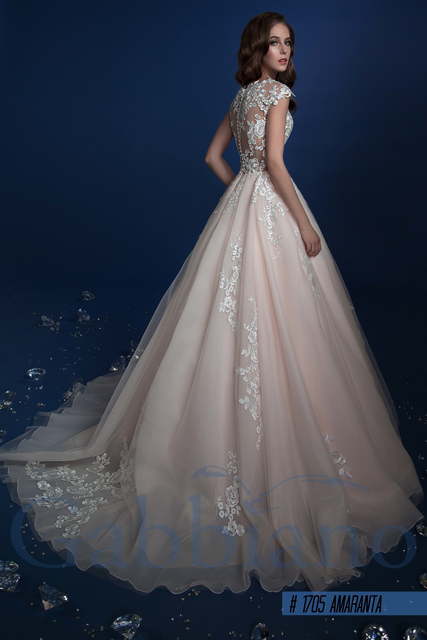 Свадебное платье Амеранта. Силуэт Пышное, А-силуэт. Цвет Белый / Молочный, оттенки Розового. Вид 2