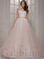 Свадебное платье Левина. Силуэт Пышное, А-силуэт. Цвет Белый / Молочный, Айвори / Капучино, оттенки Розового. Вид 1