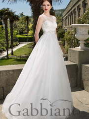 Свадебное платье Дамира. Силуэт А-силуэт. Цвет Белый / Молочный. Вид 1