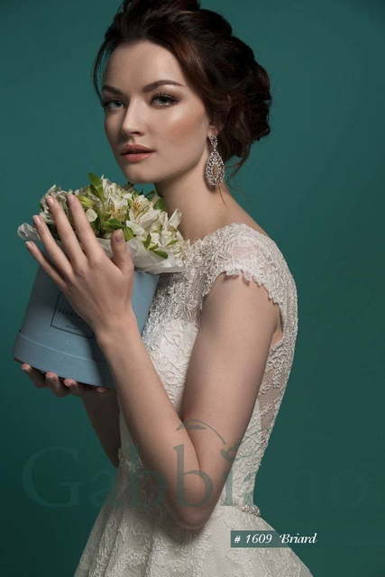 Свадебное платье Бриар. Силуэт Пышное, А-силуэт. Цвет Белый / Молочный. Вид 3