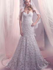 Свадебное платье Дакота. Силуэт А-силуэт, Рыбка. Цвет Белый / Молочный, Айвори / Капучино. Вид 1