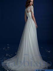 Свадебное платье Бонда. Силуэт А-силуэт, Прямое. Цвет Белый / Молочный. Вид 2