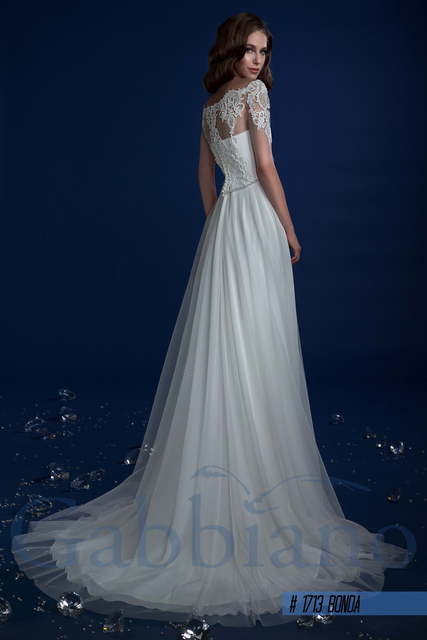Свадебное платье Бонда. Силуэт А-силуэт, Прямое. Цвет Белый / Молочный. Вид 2