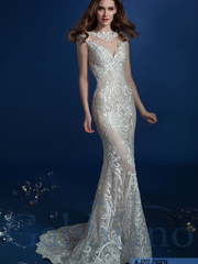 Свадебное платье Гарсия. Силуэт А-силуэт, Рыбка. Цвет Белый / Молочный, Айвори / Капучино. Вид 1