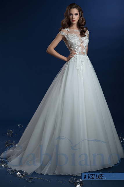 Свадебное платье Ларэ. Силуэт Пышное, А-силуэт. Цвет Белый / Молочный. Вид 3